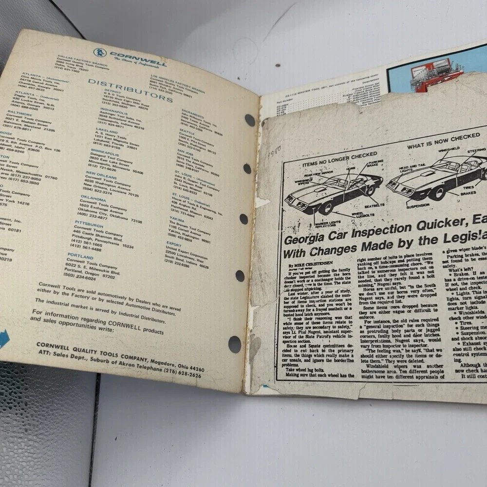 Cornwell Tools A-78 Vintage 1978 Trade Catalog Dealer Binder Wrench Socket